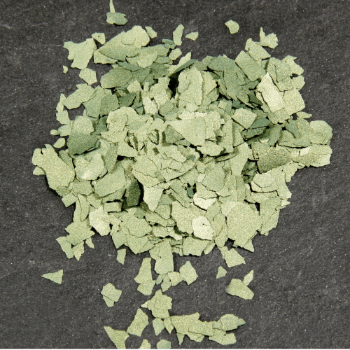 Farbchips metallic green
